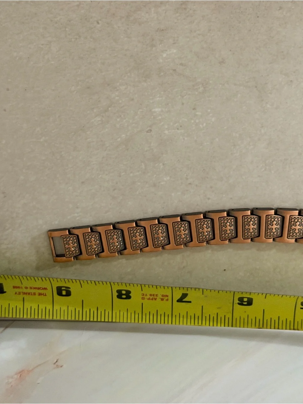 Mens Copper Magnetic cross design Link Bracelet Can Remove Links